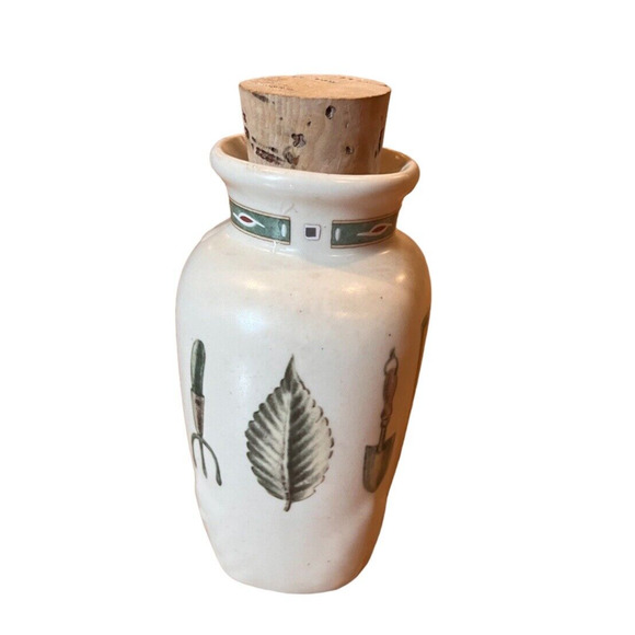 Pfaltzgraff Naturewood Spice Jar with Cork ~ BASIL Ceramic - Picture 2 of 8